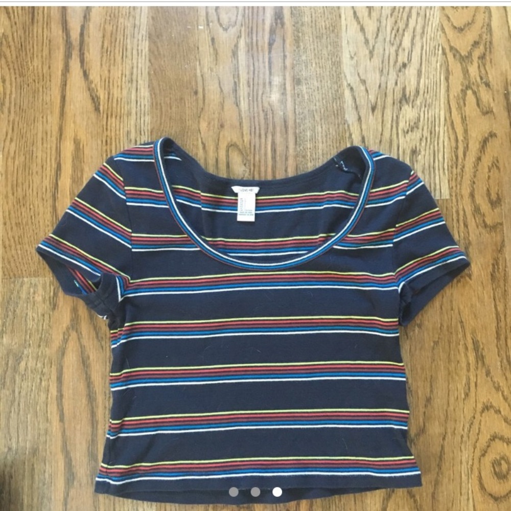 striped crop top